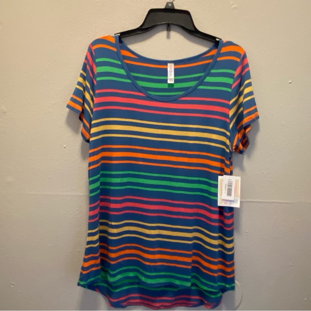 LuLaRoe colorful striped classic T. New with tags
